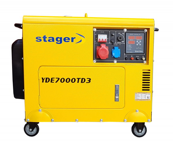 Generator insonorizat Stager YDE7000TD3, 1158007000TD3, diesel, trifazat, 5.7 kVA [1]