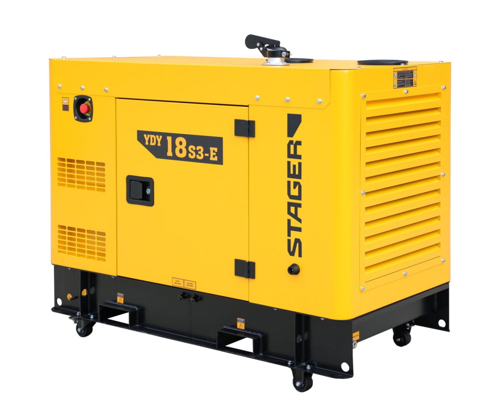 Generator insonorizat Stager YDY18S3, 1158000018S3 18kVA, 23A, 1500rpm, trifazat, diesel  + ATS [1]