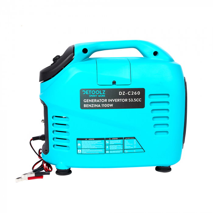 Generator digital monofazat Detoolz DZ-C260 invertor,  benzina 1.1 kW, port 12 V, pentru camping, rulote si autorulote [5]