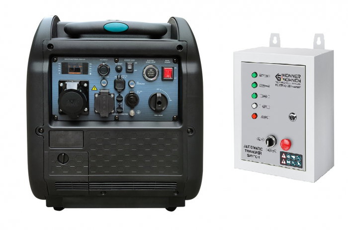 Generator invertor Könner & Söhnen KS 5500iES ATSR, 5.5 kW, benzina, 9.5 cp cu automatizare KS ATS 4/25 Inverter - 7 pini [1]