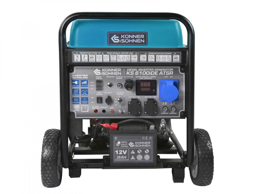Generator inverter diesel Koenner & Soehnen KS 6100iDЕ ATSR, 5.5 kw, pornire electrica [2]