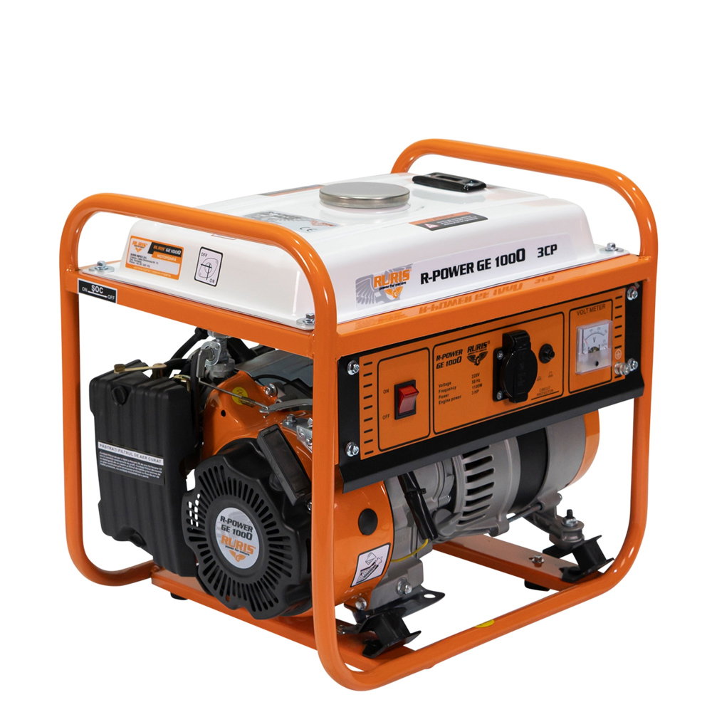 Generator open frame Ruris R-Power GE 1000, 3 CP, 1.1 kW, monofazat, benzina, 4 timpi, bobinaj cupru [1]