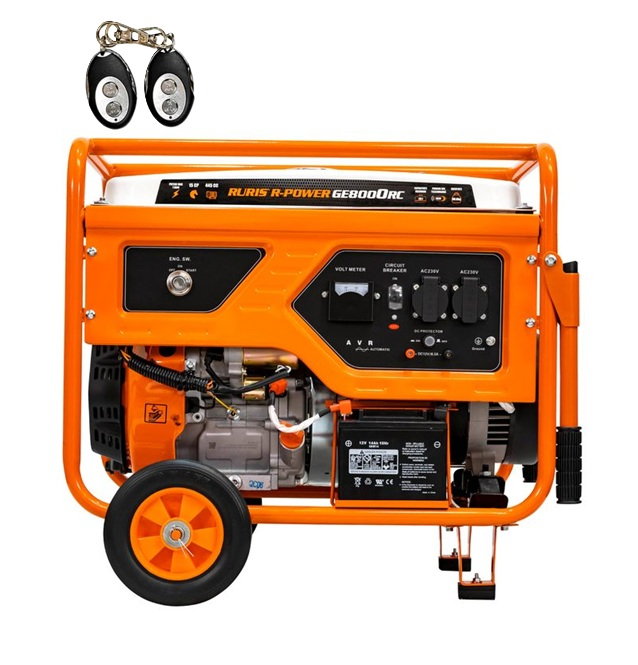 Generator open frame Ruris R-Power GE 8000RC, 15 CP, 7.5 kW, monofazat, benzina, pornire electrica, bobinaj cupru 100%, telecomanda [4]