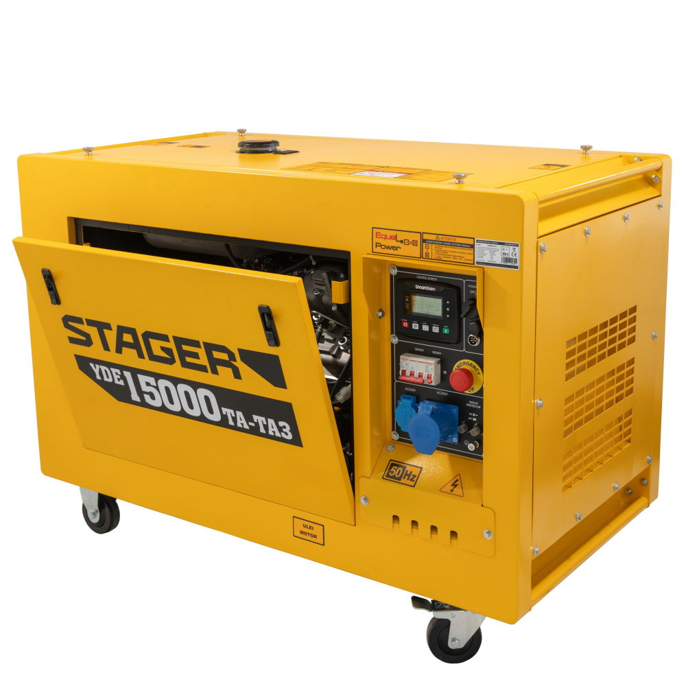 Generator profesional diesel Stager YDE15000TA-TA3, 11.5 kW, 230-400V, insonorizat, pornire electrica [4]