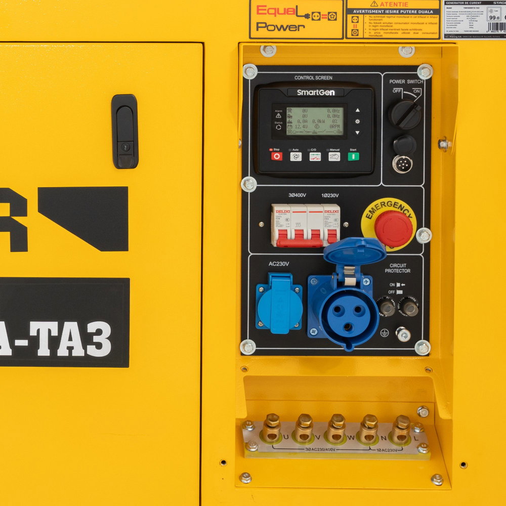 Generator profesional diesel Stager YDE15000TA-TA3, 11.5 kW, 230-400V, insonorizat, pornire electrica [10]