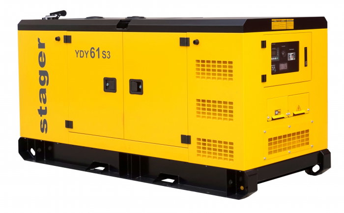 Generator insonorizat Stager YDY61S3  61kVA, 49 kw, 79A, 1500rpm, trifazat, diesel [1]