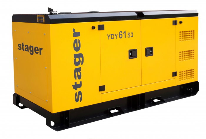 Generator insonorizat Stager YDY61S3  61kVA, 49 kw, 79A, 1500rpm, trifazat, diesel [2]
