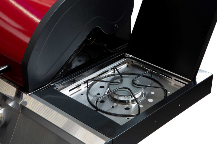 Gratar Tarrington House Moncton PAXTON cu 4+1 arzatoare, grill de fonta 73x41,5 cm, butoane cu led, aprindere electrica, rosu [5]