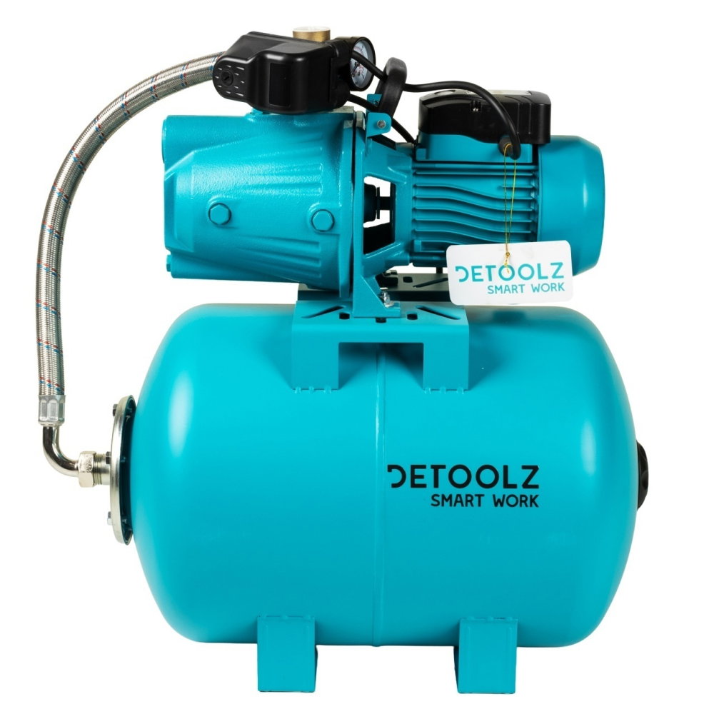Hidrofor Detoolz 0.9 kW, debit maxim 3300l/h, inaltime maxima pompare 45m, corp pompa fonta, butelie 50L [1]