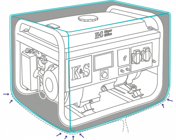 Husa pentru generator Konner Sohnen KS Cover 20 potrivita pentru KS 5000, KS 7000, KS 9000, KS 10000 [8]