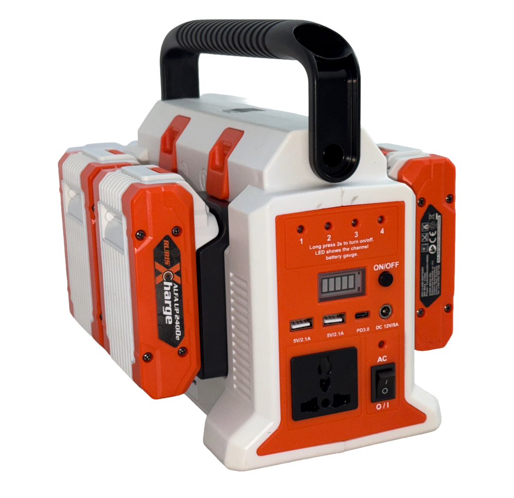 Invertor portabil pe acumulator RURIS 30024e + 4 acumulatori Alfa UP 2400e X-CHARGE [4]