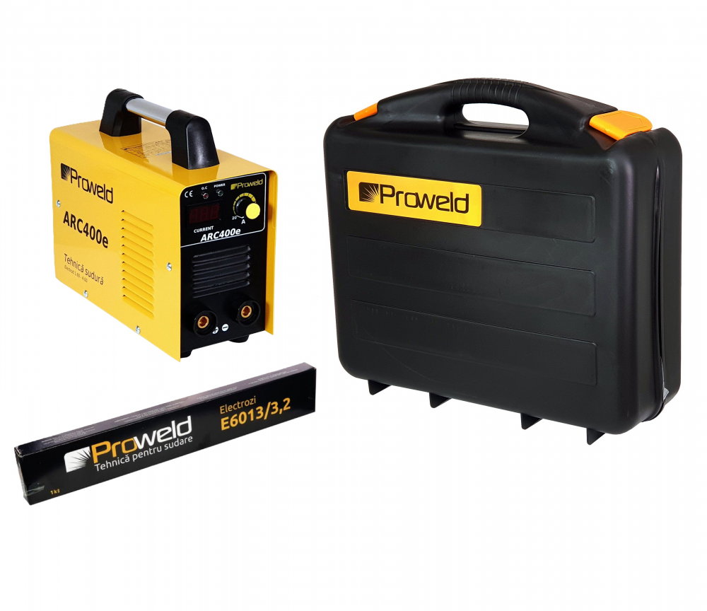 Invertor sudura Proweld ARC400e invertor sudura, electrod max. 4,00, 180A, 60%, valiza transport inclusa + electrozi 3.2 mm [1]