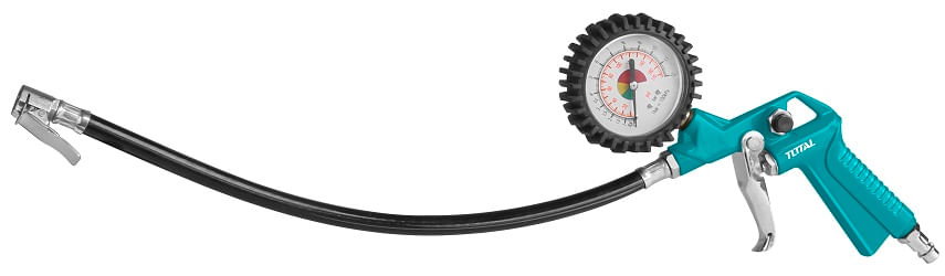 PISTOL DE AER CU MANOMETRU PENTRU UMFLARE ANVELOPE / PNEURI  TOTAL TAT11601 12 BAR [1]