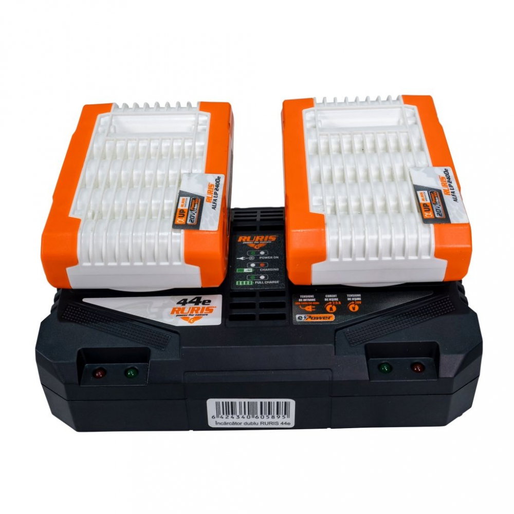Kit 2 acumulatori + Încărcător dublu RURIS Alfa UP 4444e 20V, 2x4Ah [4]