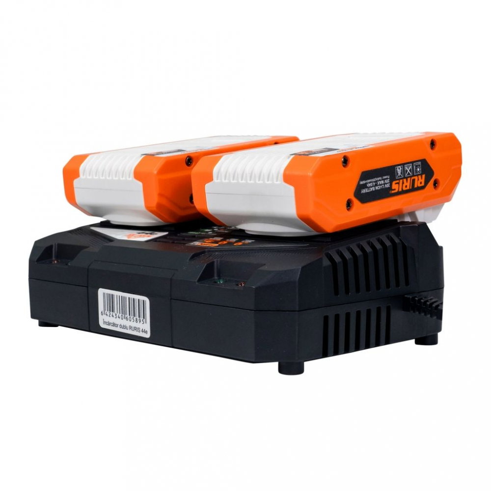 Kit 2 acumulatori + Încărcător dublu RURIS Alfa UP 4444e 20V, 2x4Ah [6]