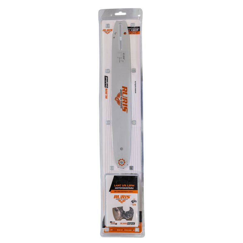 Pachet lama si lant drujba RURIS 33035 - sina 35 cm + lant 3/8 compatibil RURIS 192, RM420, DAC 318EL, DAC 401RS [1]