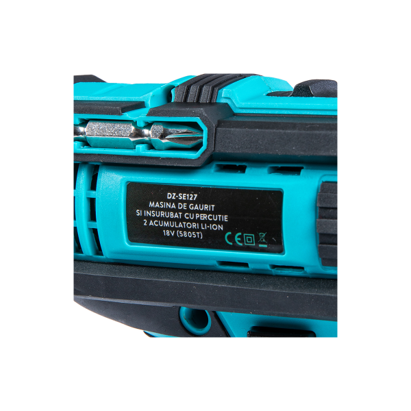 Masina de gaurit/insurubat Detoolz DZ-SE128 cu 2 acumulatori Li-Ion, 18V, 1.3Ah [2]