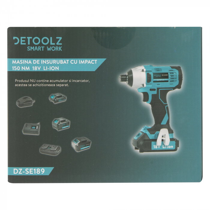 Masina de insurubat cu impact Detoolz DZ-SE189 150Nm 18V Li-ion [7]