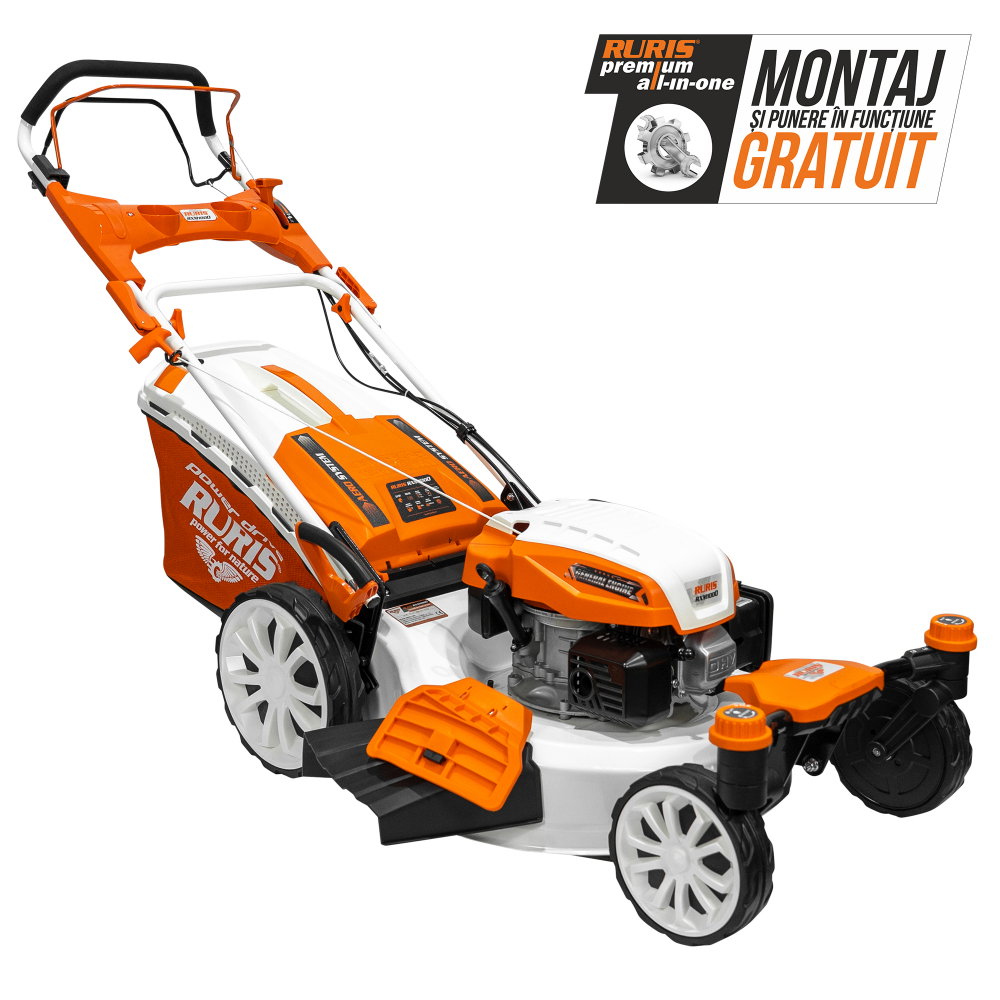 Mașină de tuns gazon RURIS RXM1000 3.9 CP, 51 cm, roti fata cu rotire 360 grade [1]
