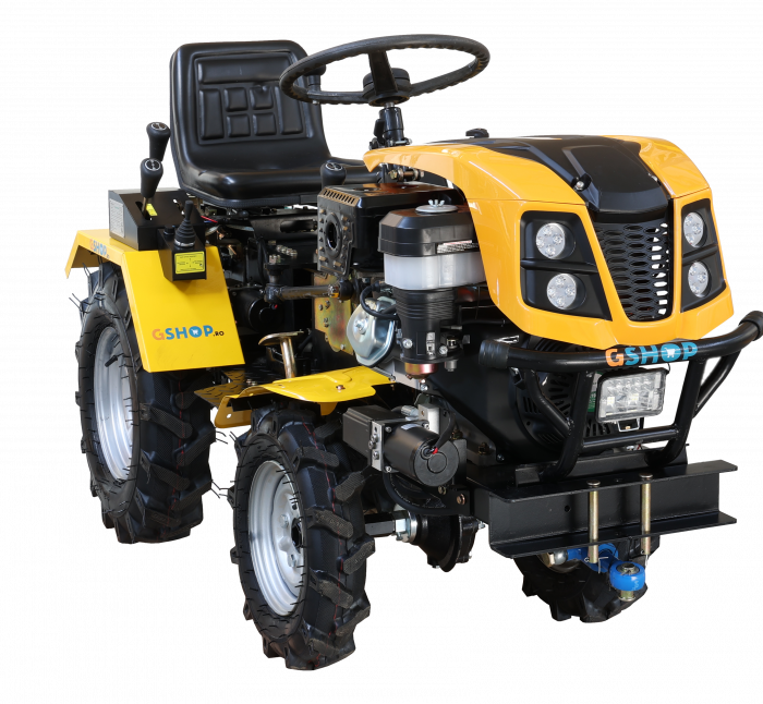 Mini tractor ProGARDEN Campo T18 4560000064 4x4, 18CP, benzina, ridicare hidraulica fata si spate, transmisie sincronizata, capota cu 4 faruri [1]