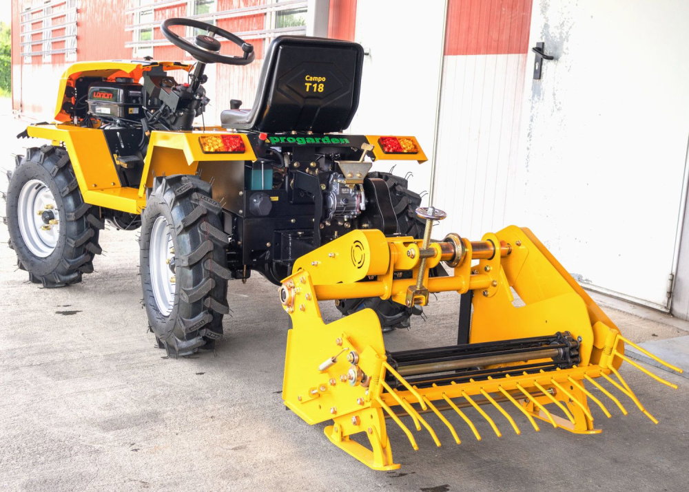 Minitractor articulat 4x4 ProGARDEN Campo T18 V27, motor benzina Loncin 18 CP, hidraulică față-spate, 2 diferențiale, roți 6.00-12 cu utilaj de recoltat cartofi [2]