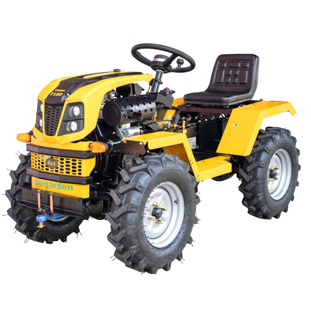 Minitractor articulat 4x4 ProGARDEN Campo T18D V27 Diesel 18 CP, hidraulică față-spate, roți 6.00-12 [2]