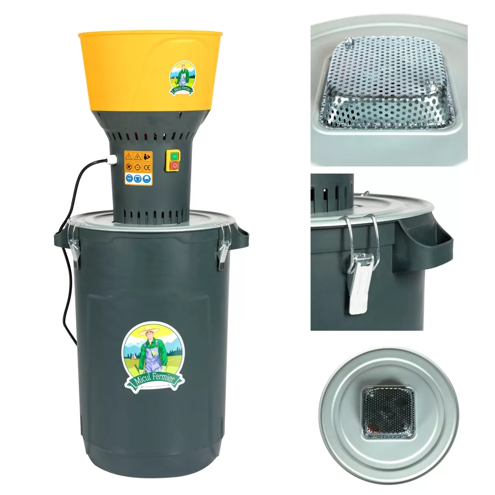 Moara electrica 1000W/19000 rpm cu galeata plastic 25L [1]