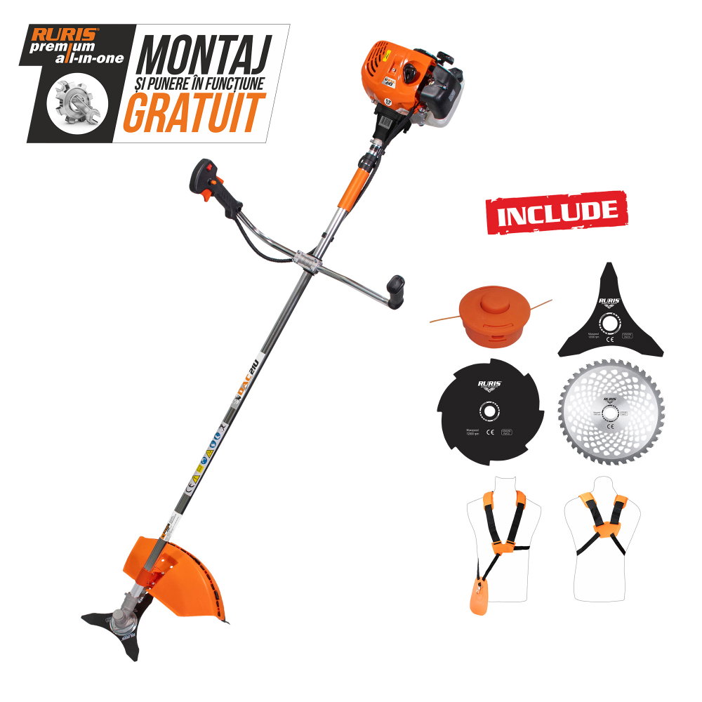 Motocoasa de umar DAC 210, motor TEZ, benzina, 2 timpi, 42 cc - 1.7 CP [1]
