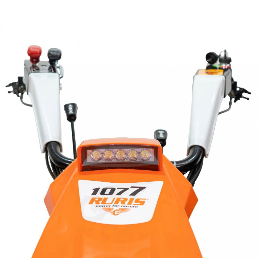 Motocultivator RURIS 1077CSP 16CP, benzina, pornire electrica, 3+2 viteze, diferential + lama de cosit CX77 + freza de sapat SX77 + plug PX77 [21]