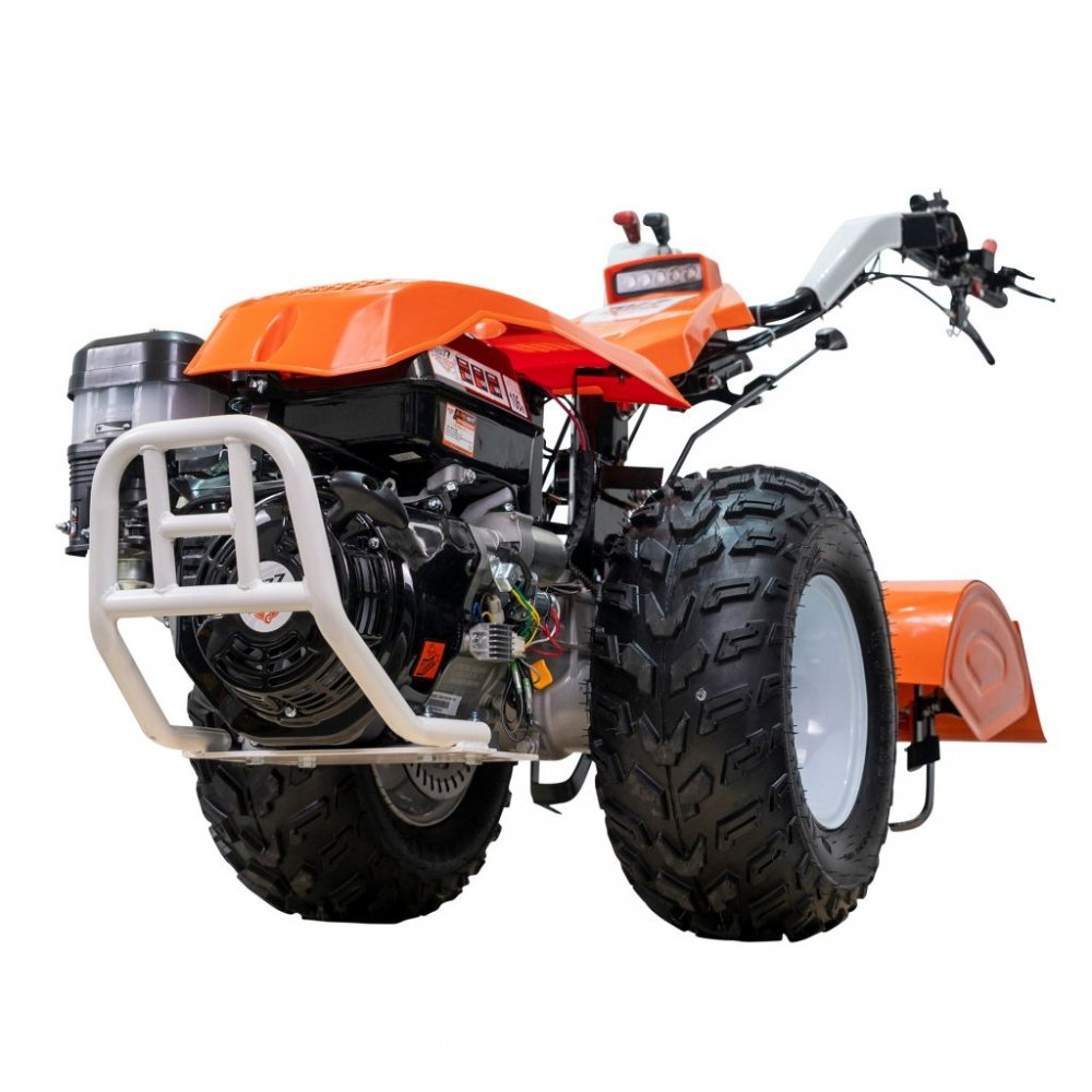 Motocultivator RURIS 1077CSP 16CP, benzina, pornire electrica, 3+2 viteze, diferential + lama de cosit CX77 + freza de sapat SX77 + plug PX77 [10]