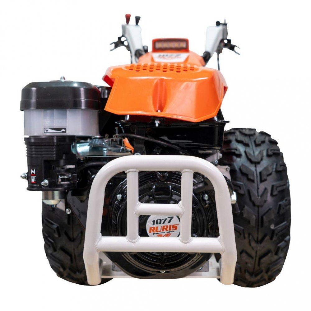 Motocultivator RURIS 1077CSP 16CP, benzina, pornire electrica, 3+2 viteze, diferential + lama de cosit CX77 + freza de sapat SX77 + plug PX77 [22]
