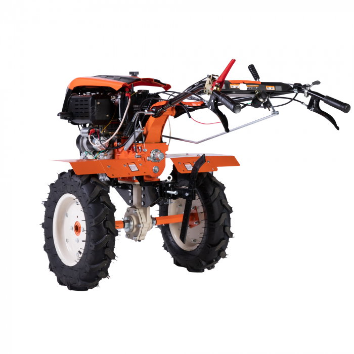 Motocultor Detoolz DZ-M127 Diesel 10CP, 418CC, pornire electrica + plug reversibil mare + roti metal [8]