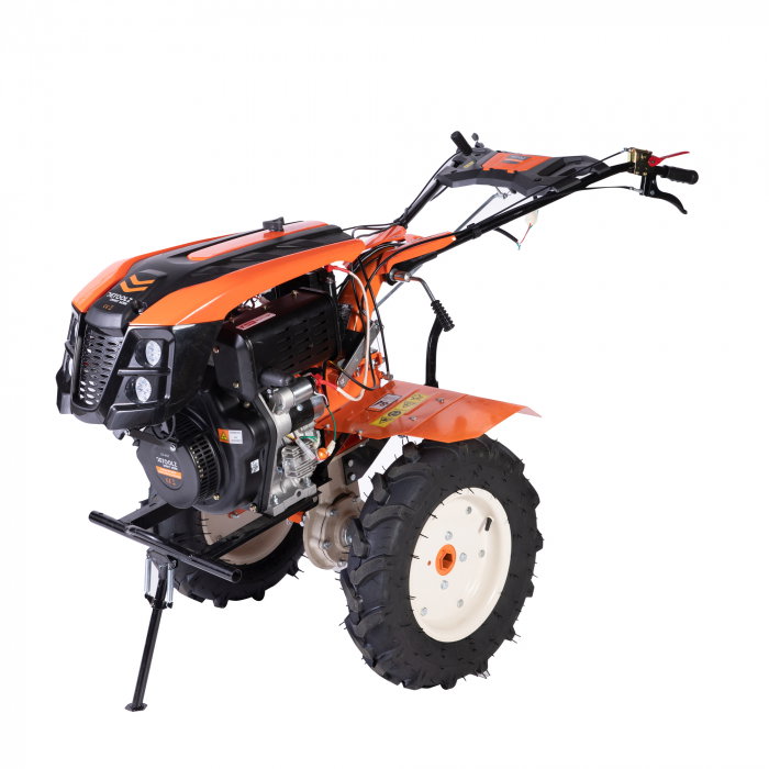 Motocultor Detoolz DZ-M127 Diesel 10CP, 418CC, pornire electrica + plug reversibil mare + roti metal [6]