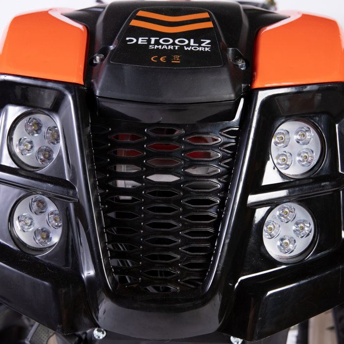 Motocultor Detoolz DZ-M127 Diesel 10CP, 418CC, pornire electrica + plug reversibil mare + roti metal [7]