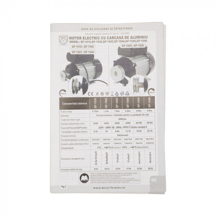 Motor electric Micul Fermier GF-1542 2800RPM 1.1KW cu carcasa de AL MF [3]