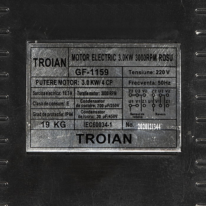 Motor electric Micull Fermier GF-1159 3.0 kw 3000rpm TROIAN ROSU [3]