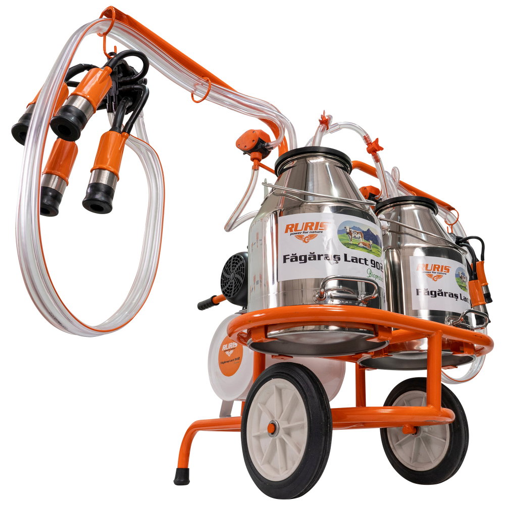 Mulgatoare RURIS Fagaras Lact 902 550 W, 2 posturi, Capacitate bidon: 2x30l, aluminiu [3]