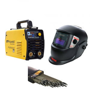 Pachet aparat de sudura Proweld MMA-220LCD + Masca de sudura cu reglaj automat Almaz BY350E-ROSE + 5Kg Electrozi rutilici Proweld 2.5 mm E6013 [1]