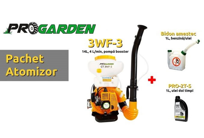 Pachet ProGARDEN CT-3WF-3 atomizor, 14L, pompa booster + ulei si bidon amestec [1]