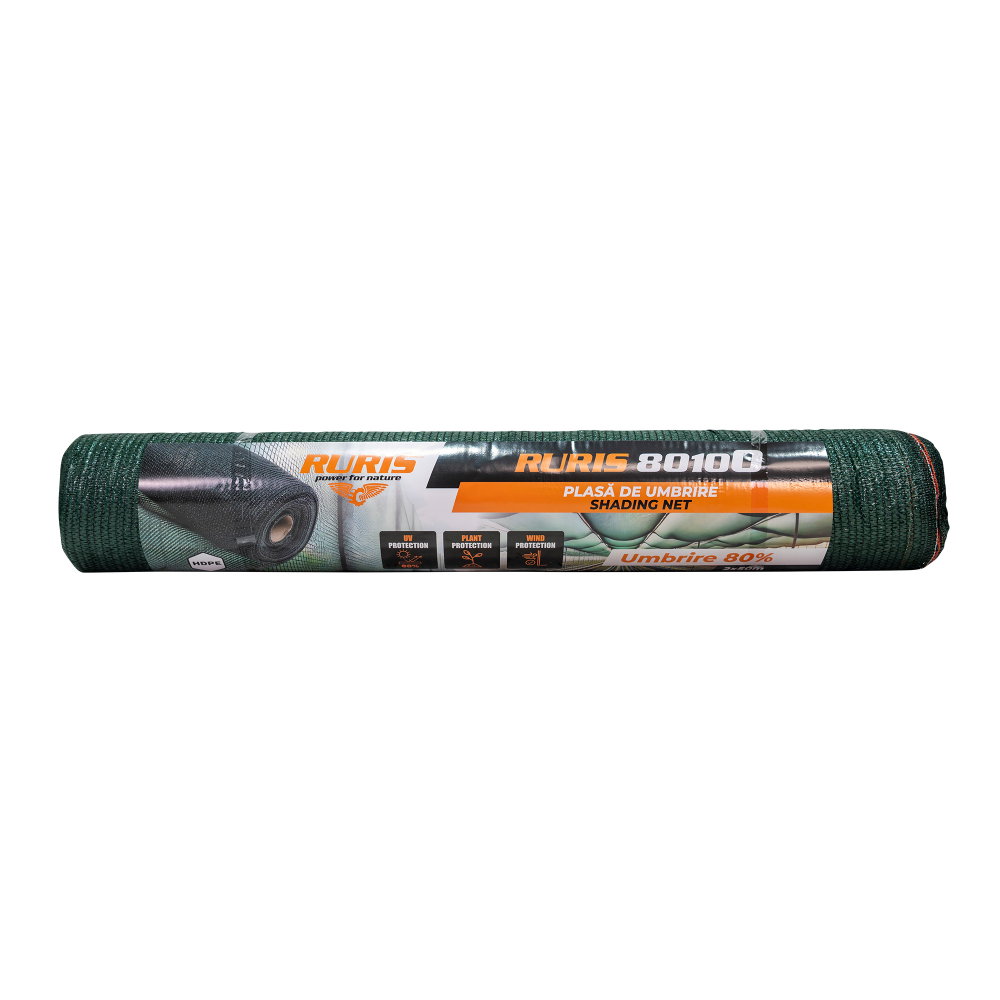 Plasă de umbrire RURIS 80100 80% grad de umbrire, protectie UV, 2m x 50m [1]
