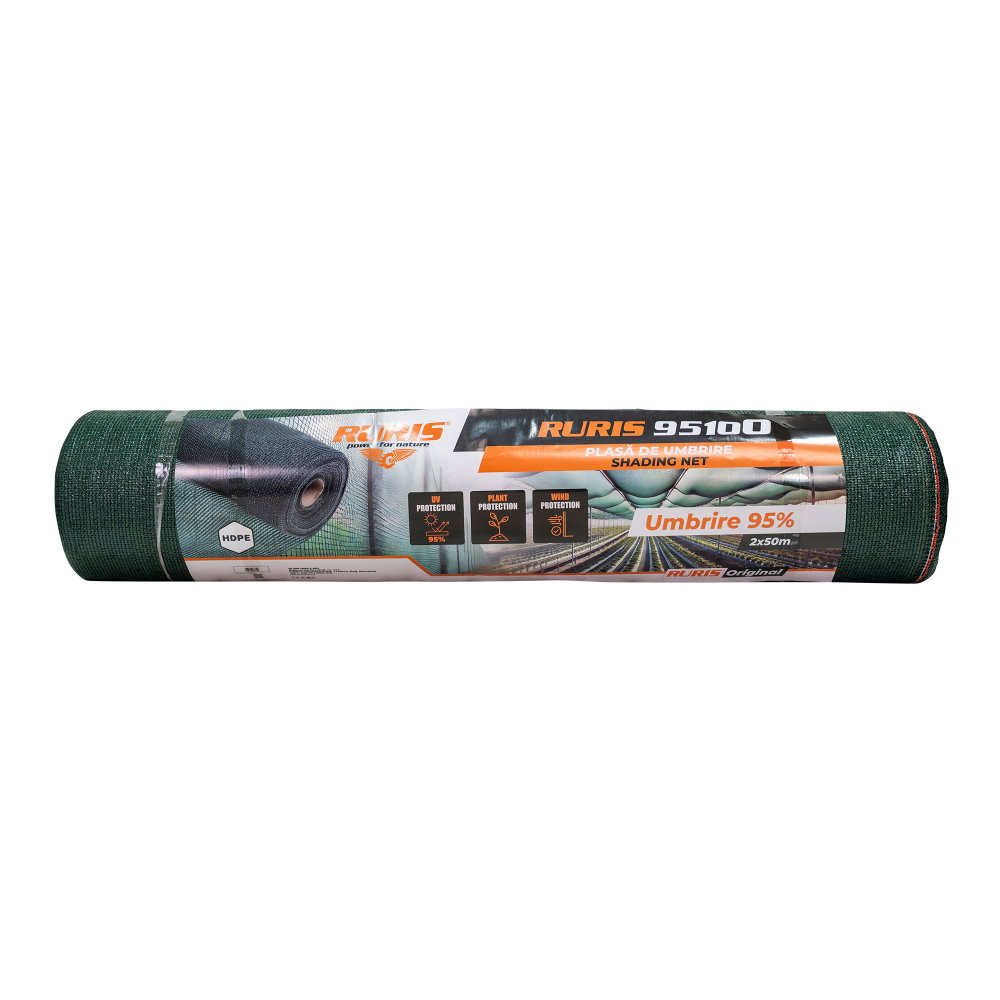 Plasă de umbrire RURIS 95100 95% grad de umbrire, protectie UV, 2m x 50m [1]