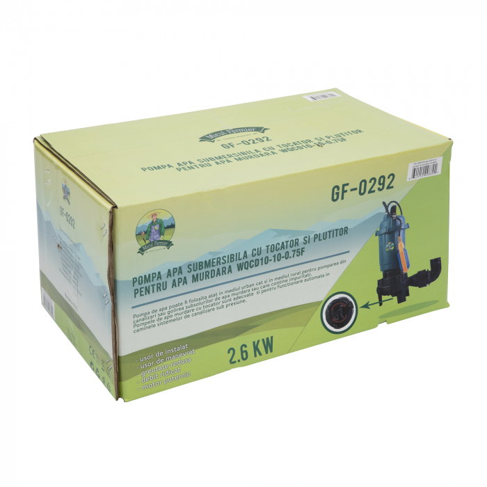 Pompa apa murdara cu tocator si plutitor EUROAQUA Micul fermier GF-0292, 2 toli. 2.6 kw [5]