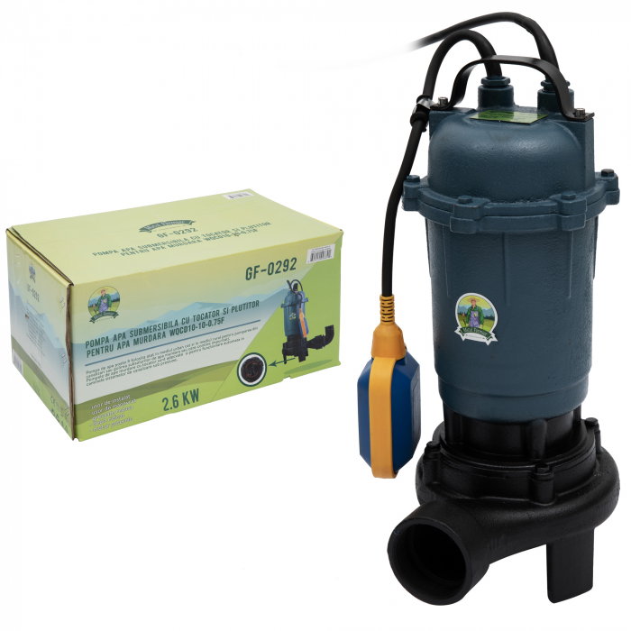 Pompa apa murdara cu tocator si plutitor EUROAQUA Micul fermier GF-0292, 2 toli. 2.6 kw [4]
