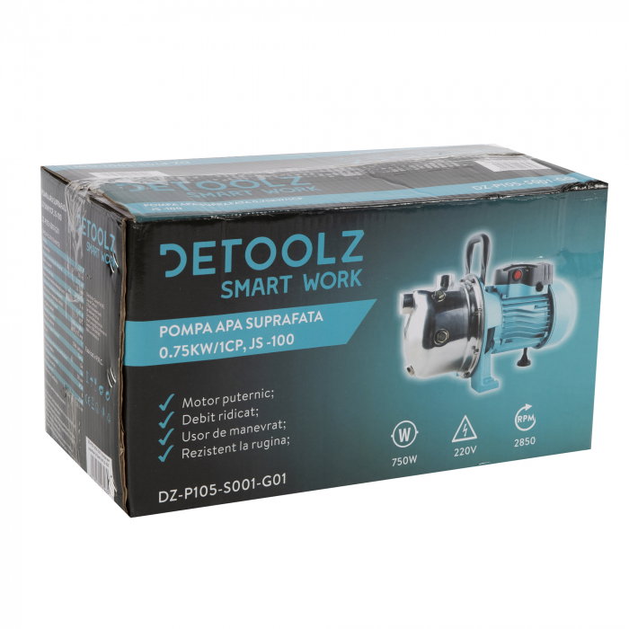 Pompa apa suprafata Detoolz 0,75kW/1HP JS 100SS [7]