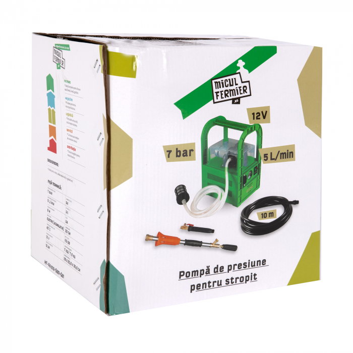 Pompa de presiune pentru stropit Micul Fermier 12V,12Ah, 7 bar, 5 L/min [12]