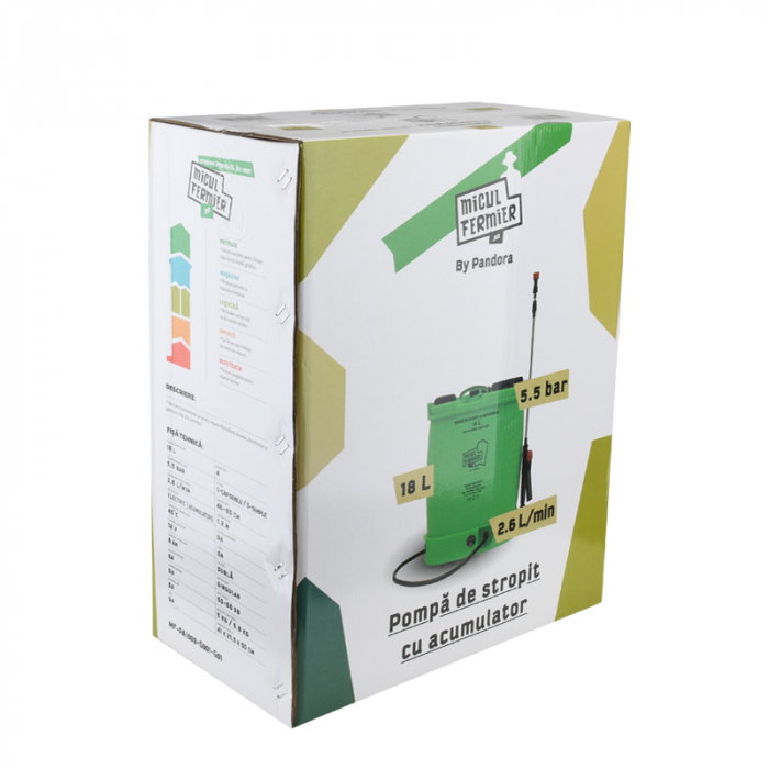 Pompa de stropit cu acumulator Micul Fermier 18L [12]