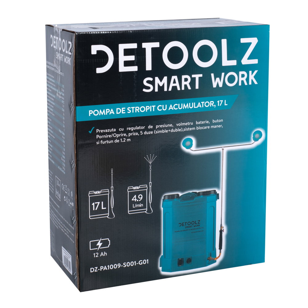 Pompa de stropit cu acumulator, Detoolz 17L [10]