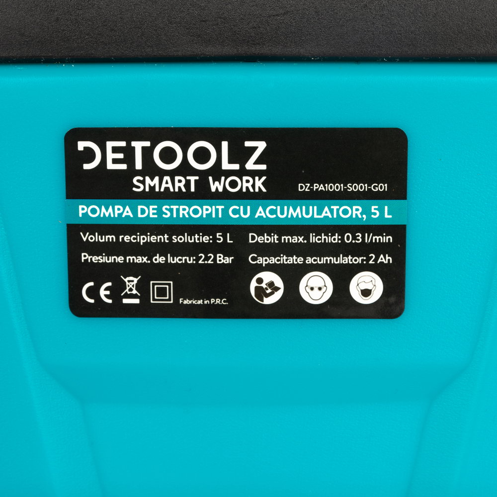 Pompa de stropit cu acumulator, Detoolz 5L [3]