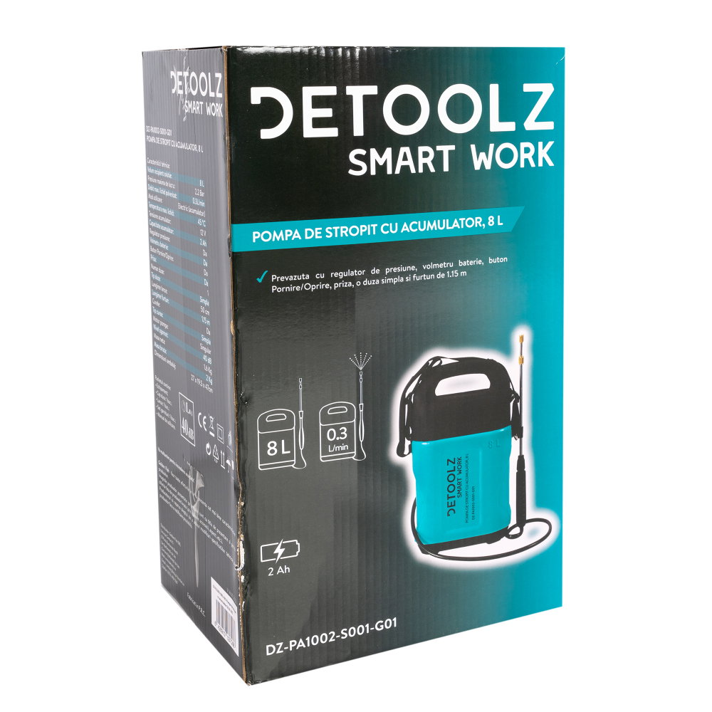 Pompa de stropit cu acumulator, Detoolz 8L [12]