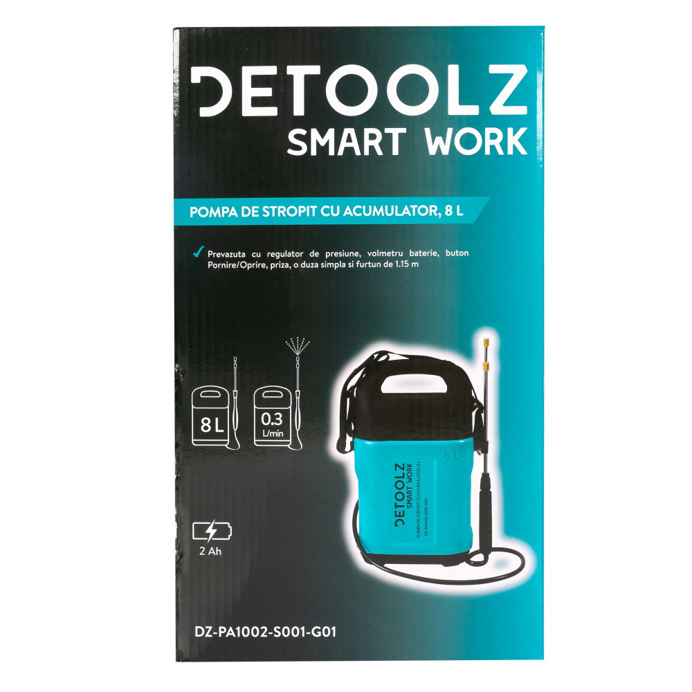 Pompa de stropit cu acumulator, Detoolz 8L [2]